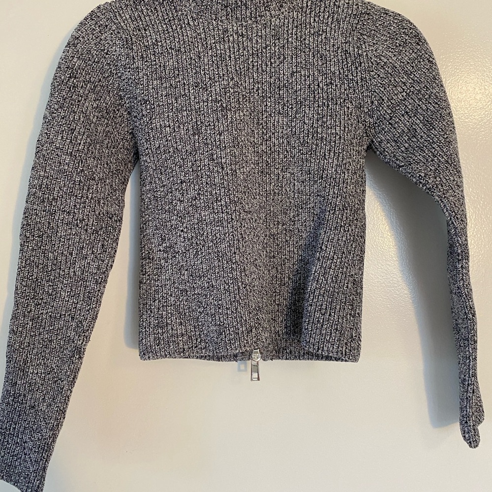 Tibi Gray Turtleneck Sweater